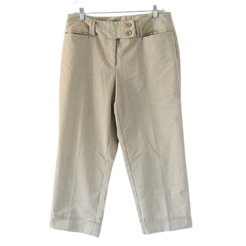 Ingredients Size 8 Tan Polyester Rayon Spandex Capri's - Picture 3 of 7